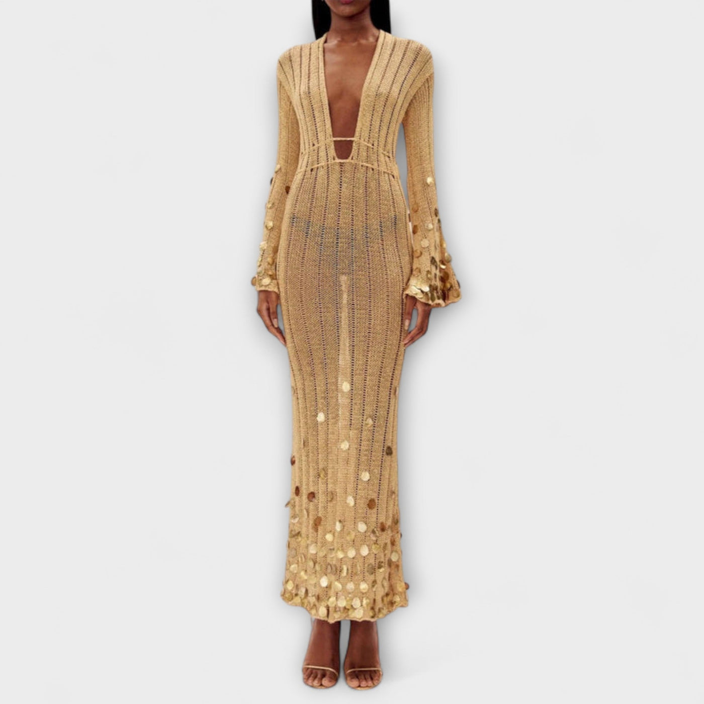 Kathleen Gold Dress