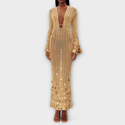 Kathleen Gold Dress