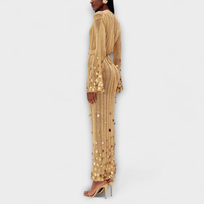 Kathleen Gold Dress