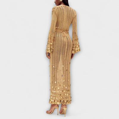Kathleen Gold Dress