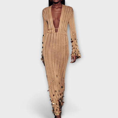 Kathleen Gold Dress