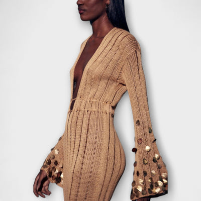 Kathleen Gold Dress