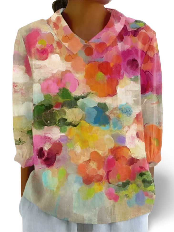 Megan™ Playful Patchwork Blouse