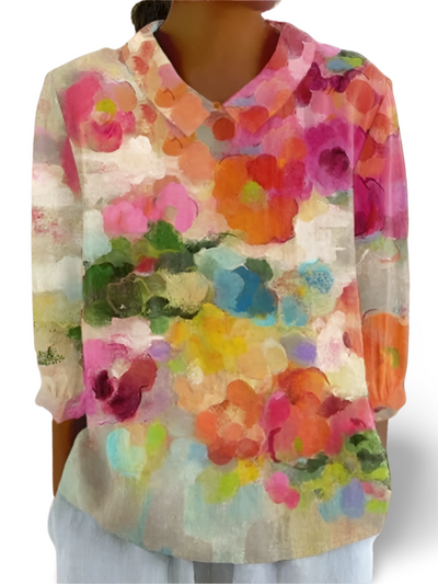 Megan™ Playful Patchwork Blouse
