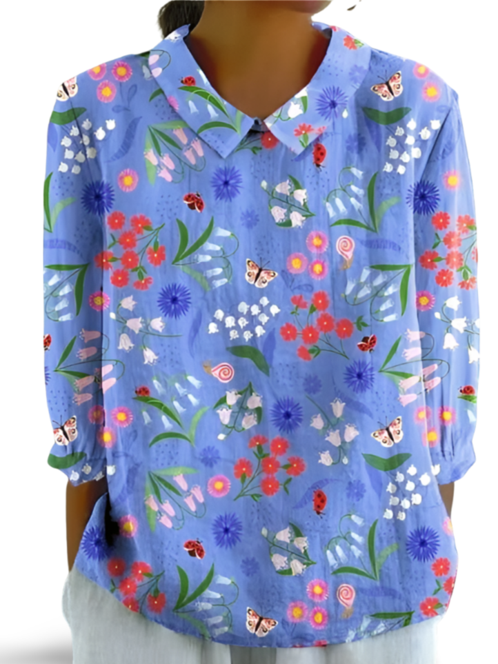 Megan™ Playful Patchwork Blouse