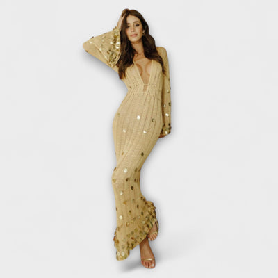 Kathleen Gold Dress