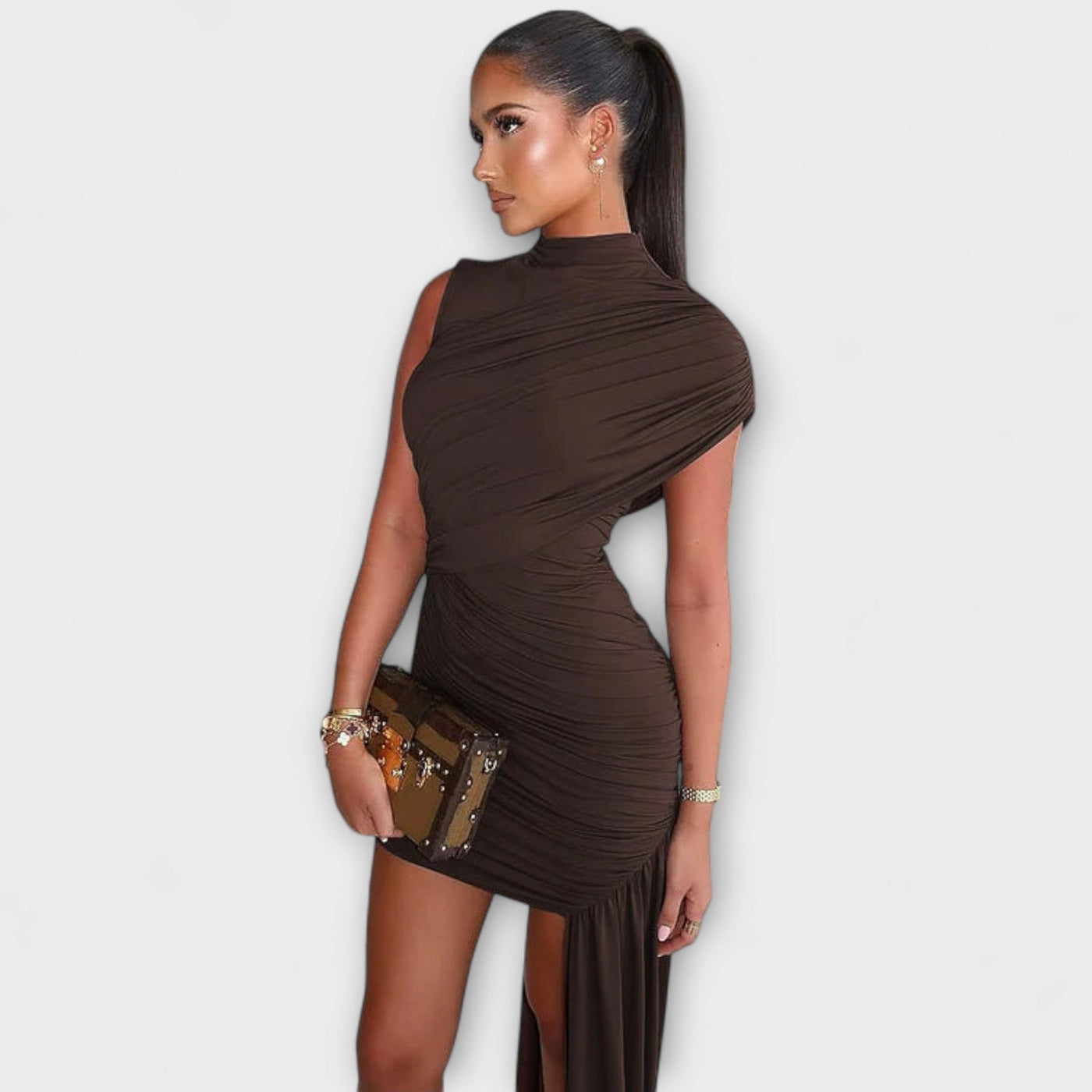 Lila Pleated Dress