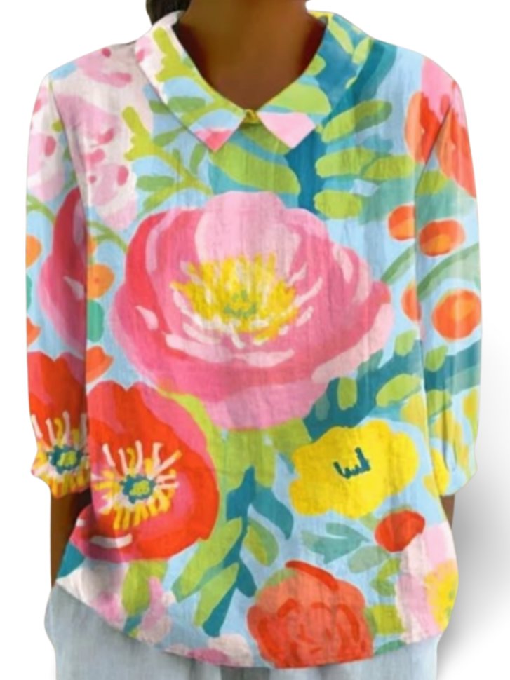 Megan™ Playful Patchwork Blouse