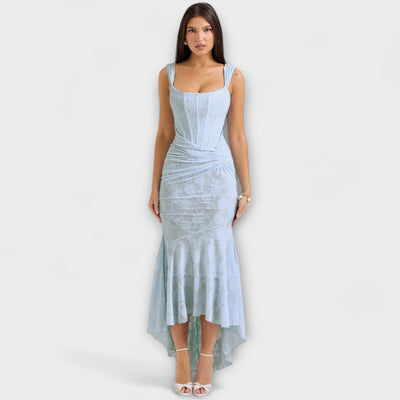 Renske - Langes Kleid mit Eleganten und Raffinierten Korsett