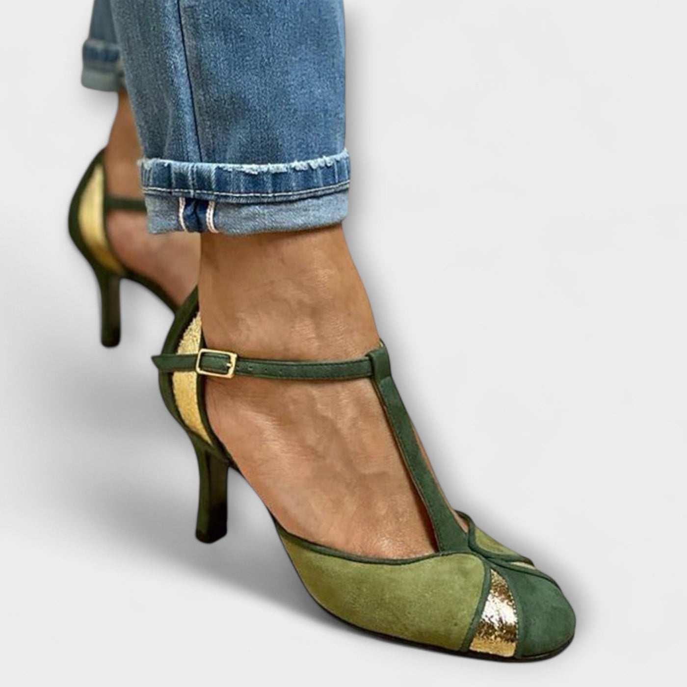 Alona Patchwork Pumps