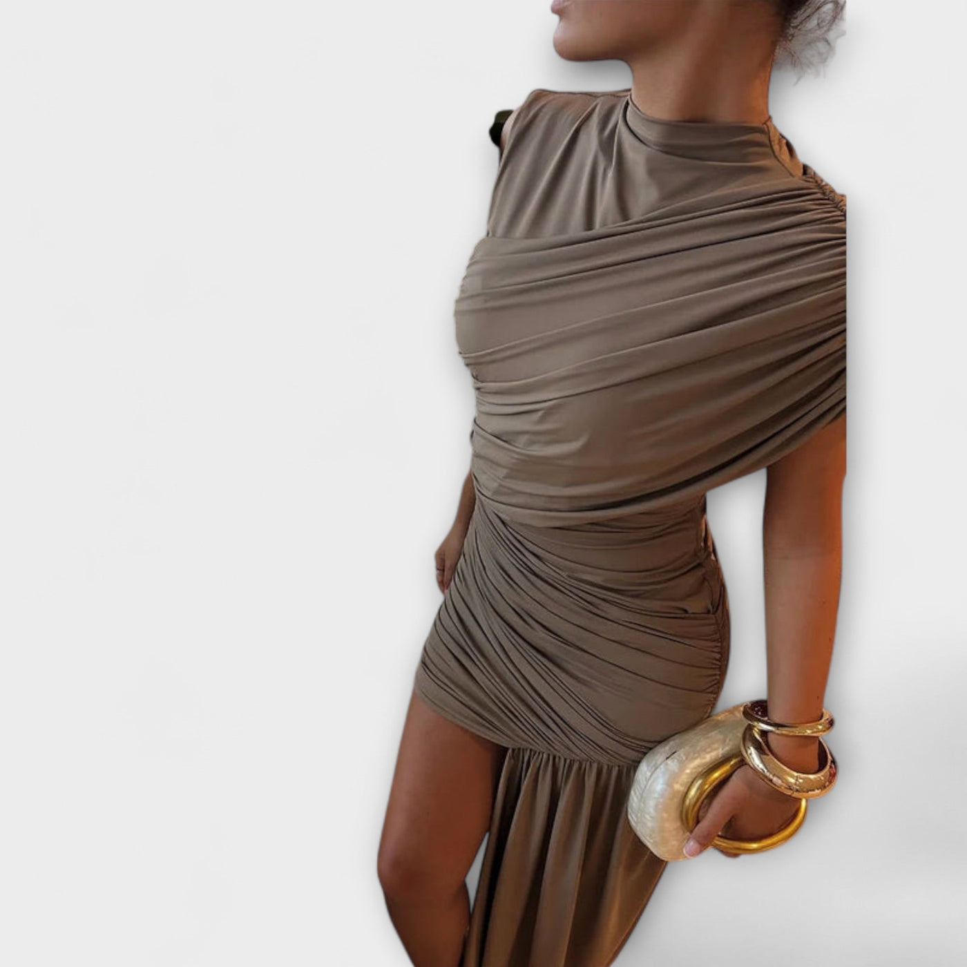 Lila Pleated Dress